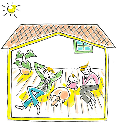 アクアレイヤー効率のよい“蓄熱”は住宅からはじめる脱炭素のイメージ